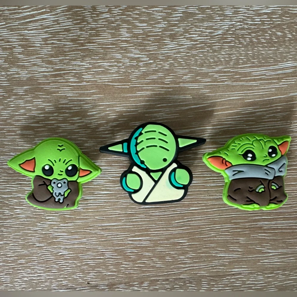 Baby Yoda/Star Wars Croc charms, set of 3–new